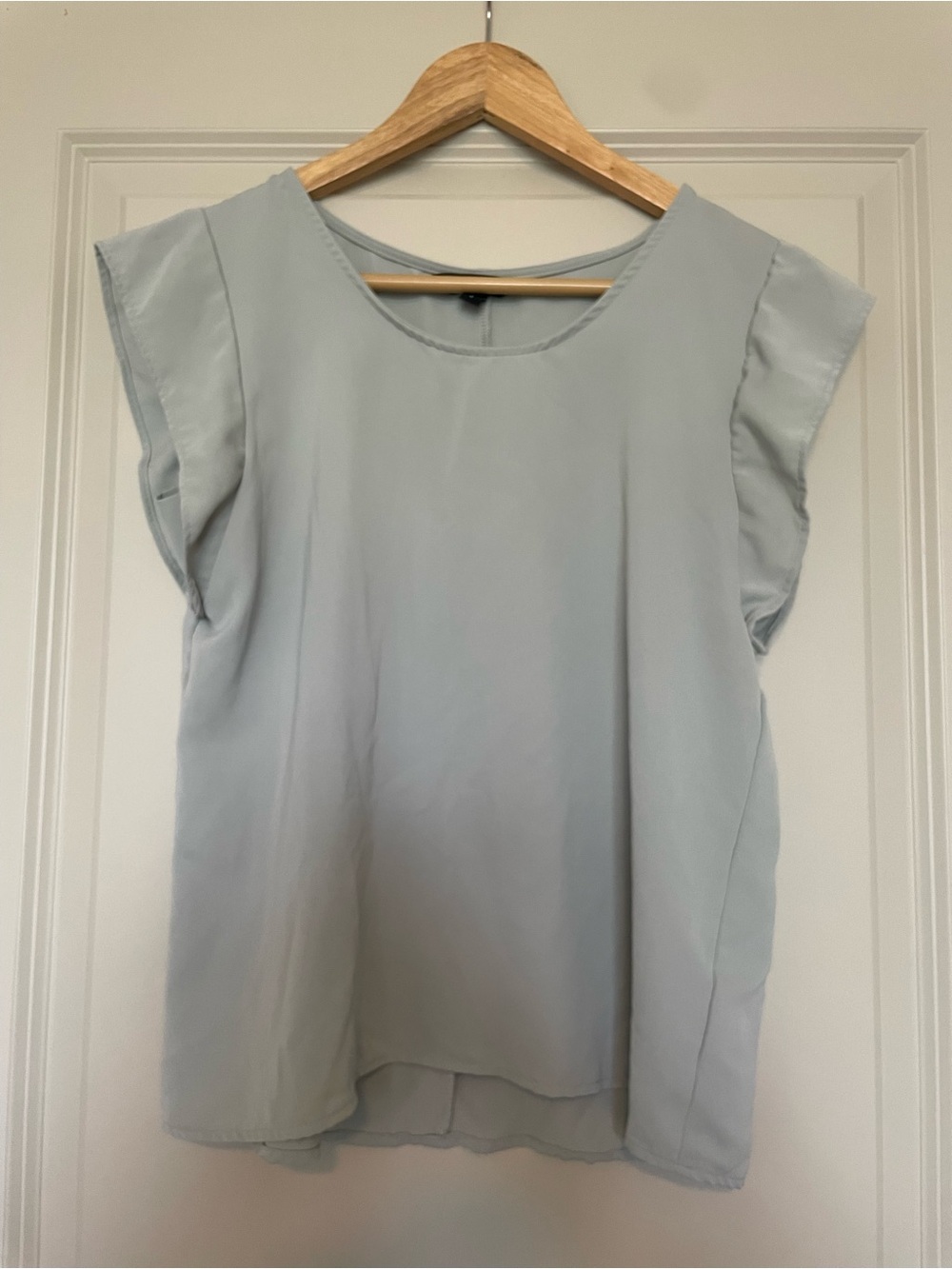 Express Mint Green Flutter Sleeve Blouse